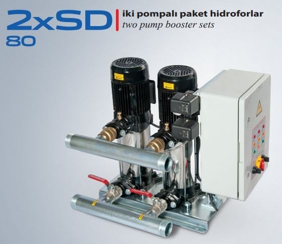 2xSD-80-Dik-Tip-iki-Pompalı-Paket-Hidrofor- Dikey-Milli-Paket-Hidrofor-Star Pompa-2xSD 80-monofaze-trifaze